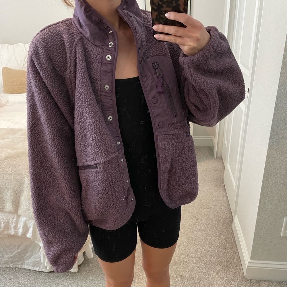 Free People hit the slopes fleece jacket